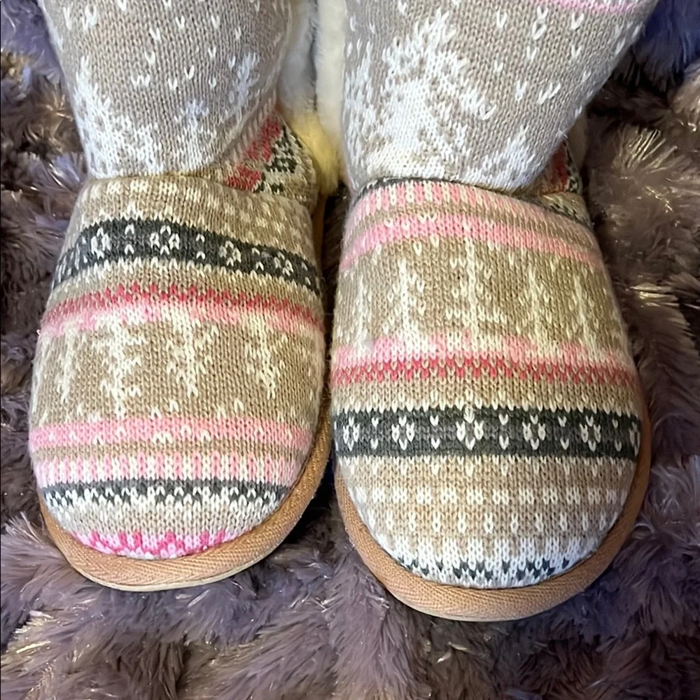 Women’s Talbots Cozy Knit Patterned Boots with Faux Fur Size 7 - Picture 15 of 16